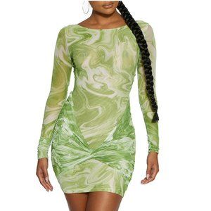Naked Wardrobe Havana Nights Mini Dress in Tropical